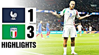 Francia  Italia 13 Hightlights  UEFA Nations League 2024 [upl. by Netsirc446]