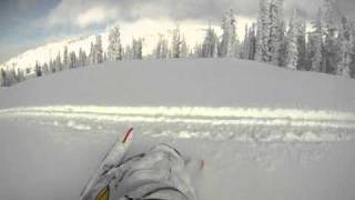 Snowmobile Wyoming Idaho Boondocking Backcountry Powder 2 11 2011 [upl. by Akit]