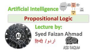 PROPOSITIONAL LOGIC  Artificial Intelligence  GATE  PL with example  Hindi tutorial [upl. by Elliot723]