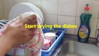 I can learn how to wash dishes  Quick and easy video tutorial for beginners [upl. by Blayze]