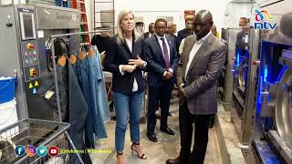 President Ruto tours Levi US jeans trouser maker factory [upl. by Nevag]