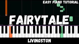 Livingston  Fairytale Easy Piano Tutorial [upl. by Ahtnamys]