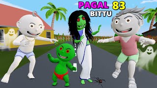 Pagal Bittu Sittu 83  Bhoot Wala Cartoon  Bittu Sittu Toons  Pagal Beta  Cartoon Comedy [upl. by Estis936]