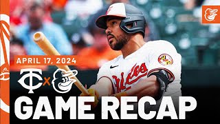 Twins vs Orioles Game Recap 41724  MLB Highlights  Baltimore Orioles [upl. by Livvie]