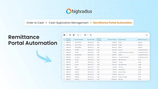 Streamline Payment Processes with HighRadius Remittance Portal Automation [upl. by Nuahsak966]