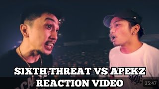 FlipTop  Sixth Threat vs Apekz PRODUCER REACTION [upl. by Nnayllek]