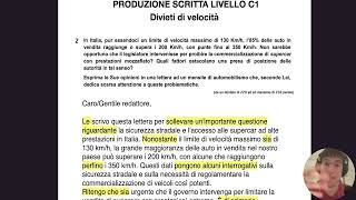 1  Produzione scritta C1C2  Limiti di velocità [upl. by Lanod]