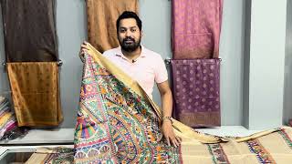 Latest Bhagalpuri Tussar Madhubani Handpainting Suit PriceTrending Tussar Silk Printed Saree [upl. by Reamonn616]