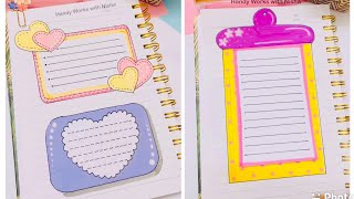 3 Beautiful and Creative Notebook Decoration Ideas  How to Decorate your notes [upl. by Wilscam]