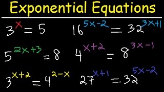 Solving Exponential Equations With Different Bases Using Logarithms  Algebra [upl. by Nahtnaoj]