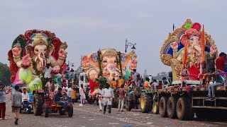 Ganesh Shobha Yatra  Ganesh nimajjanam in Tank bund  Ganesh immersion 2021  Ganesh visarjan 2021 [upl. by Asoramla]