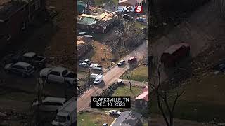 Clarksville tornado damage December 10 2023 [upl. by Kcerred]