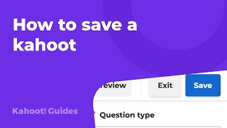 How to save a kahoot [upl. by Ajit]