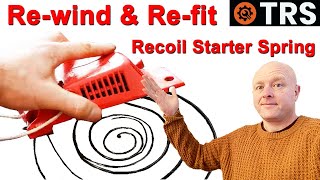 Chainsaw Recoil Starter Spring How to Rewind [upl. by Honor857]