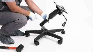 How to dismantle Swivel Office Chair legs  Disassembling a Swiveling Office Chair Base [upl. by Sydalg853]