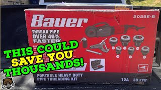 New Bauer Pipe Threader from Harbor Freight Full Review [upl. by Alexandria]