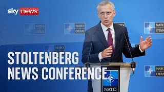 Jens Stoltenberg holds NATO news conference on Russia Ukraine and US weapons [upl. by Ycrad]