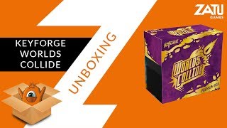 KeyForge Worlds Collide  Premium Box amp Deluxe Deck Unboxing [upl. by Duax]