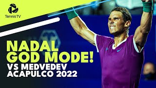 Rafa Nadal GOD MODE vs Medvedev in Acapulco SemiFinals [upl. by Legyn]