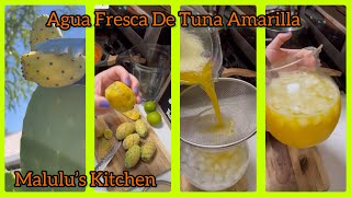 Agua Fresca De Tuna Amarilla y Limón delicious kitchen fruit drinks nopales [upl. by Hsu150]