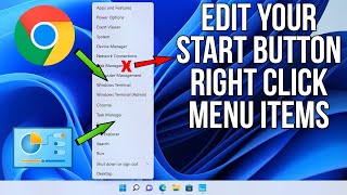 How to Edit Your Start Button Right Click Menu Items WinX [upl. by Dall907]