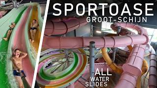 Awesome Water Slide Park in Belgium Sportoase Antwerpen  Compilation 2024  4K POV [upl. by Dempsey]