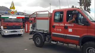 vigili del fuoco Palermo SQUADRA BOSCHIVA uscita in sirena [upl. by Ayekram274]