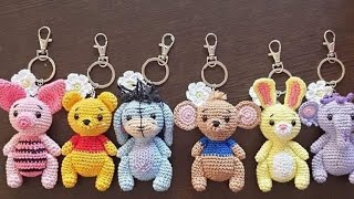 patron gratis amigurumi llaveros  winnie pooh y amigos descarga la app de amigurumis [upl. by Cawley465]