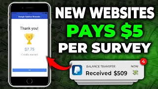 Get Paid 5 PER SURVEY Make Money Taking Surveys Online  Apps That Pay in 2024 [upl. by Trudi464]