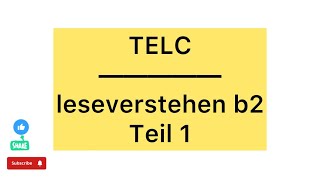 Leseverstehen B2 Teil 11 [upl. by Eslehc]