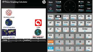 HP Prime  App  Topografia  Cálculo de coordenadas geográficas x UTM x Geográficas [upl. by Nidorf]