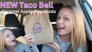 Taco Bell NEW Caramel Apple Empanada  00s menu  review [upl. by Nalym]