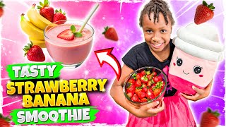 Pink Delicious Dreamland Strawberry Banana Smoothie Recipe Revealed [upl. by Rubma]