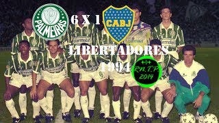 Palmeiras 6 x 1 Boca Juniors  Copa Libertadores 1994  Gols [upl. by Gnal]