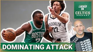 Boston Celtics attack Brooklyn Nets Jayson Tatum amp Jaylen Brown dominate in win [upl. by Noyes986]