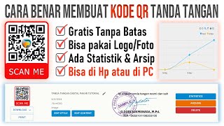 Membuat Kode QR Tanda Tangan Gratis Tanpa Batas [upl. by Furiya220]