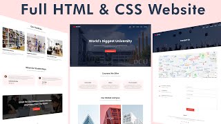 How To Make Website Using HTML amp CSS  Full Responsive Multi Page Website Design Step by Step [upl. by Enicar412]