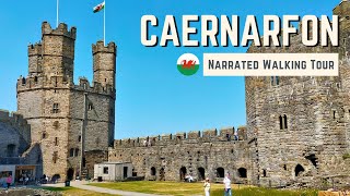 CAERNARFON Wales  4K Narrated Walking Tour  Lets Walk 2023 [upl. by Philina762]