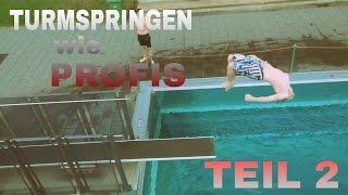 Turmspringen wie Profis Sprung feat saschaLetsPlay ESque 22 [upl. by Adlare]