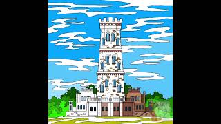 A tall multistoried tower with a crenellated top reminiscent of a medieval castle relaxing art [upl. by Hamilton884]