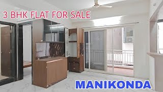 1617 SFT SEMI FURNISHED 3 BHK FLAT FOR SALE MANIKONDA HYDERABAD ELIP PROPERTYflat home 3bhk sale [upl. by Neraj]