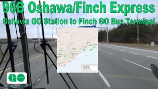 96B OshawaFinch Express  GO Transit 2011 MCI D4500CT 2495 Oshawa GO Stn to Finch GO Bus Terminal [upl. by Tterrej624]