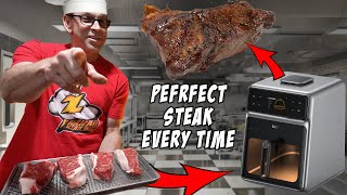 EASIEST STEAK I HAVE EVER COOKED Cooking the perfect steak with an Air Fryer CARNIVORE DIET [upl. by Etnaik]