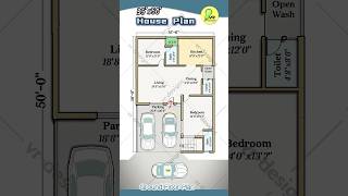 35× 50 house plan with 2 car parking 2bhk house design 35 by 50 houseplan homedesignhousemap [upl. by Woodley535]