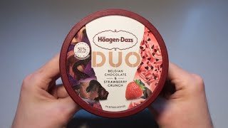 HäagenDazs Duo Belgian Chocolate amp Strawberry Crunch Review [upl. by Belinda]