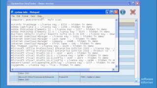 UpdateStar KeyFinder video tutorial [upl. by Melliw]