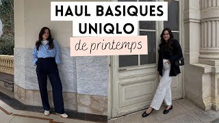 HAUL UNIQLO  BASIQUES DU PRINTEMPS  GARDE ROBE CAPSULE PRINTEMPS  Lauriane Villa [upl. by Kos]