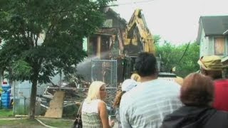 Ariel Castro home demolition [upl. by Nnylatsirk]