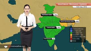 Monsoon Forecast for Sep 14 Rain in Jammu and Kashmir HP Uttarakhand Punjab Haryana [upl. by Akirre]