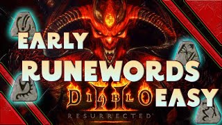 Diablo 2 Resurrected  Best Early Game Runewords  Get Further In The Game with These Beginner Runes [upl. by Richey]